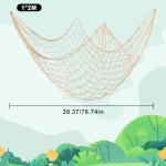 2 PCS Fish Net Decorations, 80 x 40 Inch, Ocean Themed Party Decor Beach, Nautical Wall Hanging Fishing Net for Coastal Bedroom, Bathroom, or Under The Sea Party Decorations