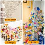 2 PCS Fish Net Decorations, 80 x 40 Inch, Ocean Themed Party Decor Beach, Nautical Wall Hanging Fishing Net for Coastal Bedroom, Bathroom, or Under The Sea Party Decorations