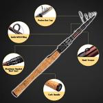 EOW XPEDITE Portable Telescopic Fishing Rods, Spinning & Casting, 24T Carbon Blanks & Solid Carbon Tip, Cork Handle, Travel Rod, Short Collapsible Rods (Rod - Spinning/Action Fast/Power M, 7'6")