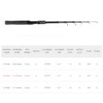 Telescopic Fishing Rod, Collapsible Fishing Rod Portable Spinning Pole for Saltwater and Freshwater, Carbon Fiber Lightweight and Compact Design (Full Extend 5.9 Feet)