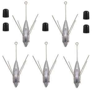 5 Pcs Sputnik Sinker Fishing Weights Lead Surfing Casting Spider Sinkers Long Tail Fishing Equipment for Catfish Saltwater Beach Sand Ocean (3oz - 5pcs)