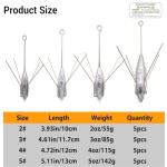 5 Pcs Sputnik Sinker Fishing Weights Lead Surfing Casting Spider Sinkers Long Tail Fishing Equipment for Catfish Saltwater Beach Sand Ocean (3oz - 5pcs)