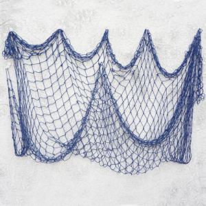 Bilipala Decorative Fish Netting, Fishing Net Decor, Ocean Pirate Beach Theme Party Decorations, Mediterranean Decor, Blue