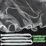 SHOUWAN White Fish Net Decorations for Pirate Party Hawaiian Party, Nautical Themed Fishing Nets Decorative Birthday Fishnet Party Accessory Decor