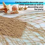 Decorative Fishing Net 5x10 ft,YuanDe 2 Pack Large Caramel Picture Fish Net, Wall Photo Hanging Fishnet for Nautical Mermaid Pirate Ocean Themed Hawaii Beach Under The Sea Party Decorations