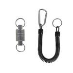 Aventik Fly Fishing Landing Trout Fishing Wooden Net with Magnet Release Soft Rubber Net Bag Catch & Release Great Protection for Fish (Long Handle/Small Hole with Magnet)