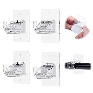 4PCS No Drill Rod Holders with Adjustable Hooks