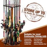 360° Fishing Rod Holder Rack for Garage Storage