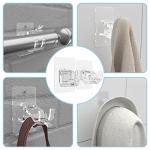 4PCS No Drill Rod Holders with Adjustable Hooks