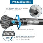 Adjustable Black Tension Rod, 24-46 Inches