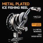 HAUT TON Metal Plated Inline Ice Fishing Reel