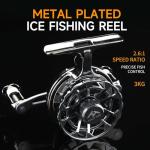 HAUT TON Metal Plated Inline Ice Fishing Reel