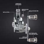 HAUT TON Metal Plated Inline Ice Fishing Reel