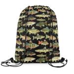 Feelyou Waterproof Fishing Drawstring Backpack 13x15.7