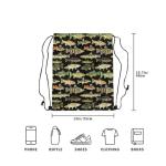 Feelyou Waterproof Fishing Drawstring Backpack 13x15.7