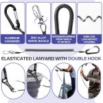 Briskjoy Fly Fishing Landing Net - Foldable Trout Net for Freshwater Trout Fishing, Rubber Fishing Net with Handle for Catch & Release, Ideal for Kayak & Wading Fishing, Includes Storage Bag & Lanyard