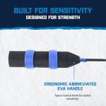 CLAM Outdoors Straight Drop 28” Ice Fishing Rod – Ultra-Light Action, Tough Glass Blank, Extreme Sensitivity, Oversized Fly Guides