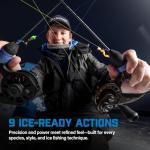 CLAM Outdoors Straight Drop 28” Ice Fishing Rod – Ultra-Light Action, Tough Glass Blank, Extreme Sensitivity, Oversized Fly Guides