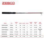 Zebco Z-Cast Spinning Fishing Rod, 6-Foot 2-Piece Durable Z-Glass Fishing Pole, Comfortable EVA Rod Handle, Shock-Ring Guides, Medium Power, Red