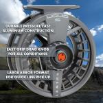 LAMSON | Liquid -5+ S-Series Fly Fishing Reel | All-Water | Large Arbor, Powerful Sealed Drag, Pressure Cast Aluminum | Smoke | 4wt 5wt 6wt Size