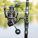 Sougayilang Spinning Fishing Rod and Reel Combos Portable Telescopic Fishing Pole Spinning reels for Travel Saltwater Freshwater Fishing