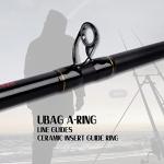 Fiblink Surf Fishing Rod 3 Piece Portable Travel Casting Rod Saltwater Surf Rod 10ft
