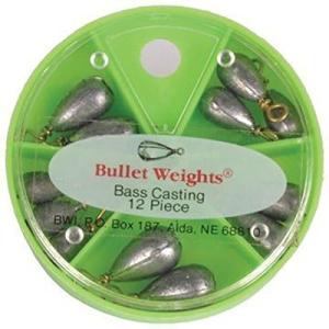 Bullet Weights BCM Bass Casting Sinkers (12 Pieces)