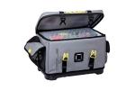 Plano Z-Series 3700 Tackle Bag, Gray, PVC Fabric with Waterproof and Non-Skid Base, Includes 2 3700 StowAway Utility Boxes, Soft Fishing Tackle Storage Bag