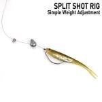 Dr.Fish 100 Pack Removable Split Shot Weights Lead Fishing Sinkers Fly Fishing Line Sinkers Reuseable Clip On Weights Freshwater Saltwater 1/4oz