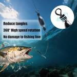 Natufish Brass Swivel Fishing Weights & Bullet Sinkers for Freshwater and Saltwater Fishing | Drop Shot Tackle Kit with 30Pcs Removable Bass Sinker Weights, Corrosion-Resistant Swivel Rolling Design