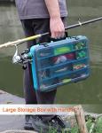 Sjqecyfv Large Tackle Box Double Layer Tackle Box Organizer Storage with Handle Camping Storage Containers Tool Box