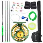 Sougayilang Standard Fly Fishing Combo Starter Kit, 5/6 Weight 9' Fly Rod with SuperPolymer Handle, Accessories, CNC Fly Reel, Carrying Case, Fly Box Case & Fishing Flies