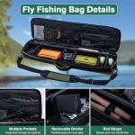 Goture Fly Fishing Rod and Reel Combo with Fly Rod & Gear Case, 9FT #5 4-Piece Fly Rod, Pre-Spooled Reel, Fly Line, Flies, Leader, Tippet, Forceps, Nipper and Complete Starter Kit