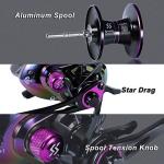 Sougayilang Baitcasting Reels - Colorful Fishing Reel, High Speed Baitcaster with 9+1 Ball Bearings, Gear Ratio 8.0:1, Magnetic Brake System Power Handle Casting Reels -Right Handed-Colorful