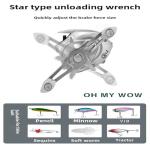 Fishing Reel SW Baitcast Baitcasting Reel Right Hand 7.2:1 Gear Ratio 22lb Max Drag 0.49lb Weight Metal Spool and Handle for Saltwater and Freshwater Bass