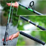 Sougayilang Spinning Rods, Strong Carbon&Glass Composite Fishing Pole with Stainless Steel Line Guides for Catfish- 7'0"- Green