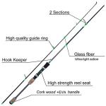 Sougayilang Resolute Fishing Rods, Spinning Rods & Casting Rods, Ultra-Sensitive Carbon Fishing Rod Blanks,Oxide Ring Stainless Steel Guides, Super Non-Slip Handle(Ultralight 2.1m/6.9ft Spinning Rod)