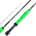Sougayilang Fly Fishing Rod, Lightweight Ultra-Portable 4 Pieces 5/6wt Graphite 9' Fly Rod for Complete Starter with SuperPolymer Handle- Green
