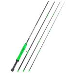 Sougayilang Fly Fishing Rod, Lightweight Ultra-Portable 4 Pieces 5/6wt Graphite 9' Fly Rod for Complete Starter with SuperPolymer Handle- Green
