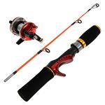 FAPAO Ice Fishing Rod Reel Combo Complete Kit with Ice Skimmer and Carry Bag Lures Hooks Swivels Accessories