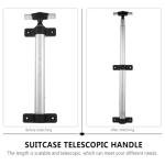 TENDYCOCO Single Tie Accessories Telescopic Luggage Handle Replacement for Travel Suitcase Adjustable Aluminum Alloy Pull Rod for Trolley and Makeup Cases