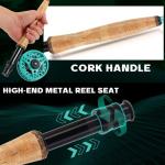 Sougayilang Fly Fishing Combo, 4 Piece Fly Rod and Die Cast Aluminum Alloy Reel Complete Starter Package with Rod Bag-Turquoisee-#5