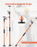 VEVOR Cabinet Jack Support Pole, 4-Pack, 45.7-114.2 Inch Steel Telescopic Quick Support Rod, Adjustable 3rd Hand System up to 154 lbs Capacity for Installing Cabinets, Lifting Drywall, Cargo Bars