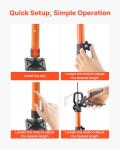 VEVOR Cabinet Jack Support Pole, 4-Pack, 45.7-114.2 Inch Steel Telescopic Quick Support Rod, Adjustable 3rd Hand System up to 154 lbs Capacity for Installing Cabinets, Lifting Drywall, Cargo Bars