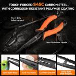 KastKing SteelStream 8pc Fishing Tool Kit - Fishing Pliers with Lanyard, Fillet Knife, Floating Fish Lip Gripper, Fishing Braid Scissors, Tool Retractor, Fishing Hook Remover, Bungee Cords