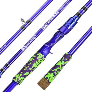 Sougayilang Inshore Saltwater Fishing Rods, 7-Foot Casting Rods with EVA Handles, Stainless Steel Guides with Ceramic Rings, Fighting Butt