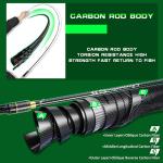 Sougayilang Fishing Rod 24-Ton Carbon&Glass Fiber Composite Spinning and Casting Rod, 2 Piece for Bass Trout Crappie Travel Fishing- 6'0"- Casting- Golden