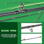 Sougayilang Fishing Rod 24-Ton Carbon&Glass Fiber Composite Spinning and Casting Rod, 2 Piece for Bass Trout Crappie Travel Fishing- 6'0"- Casting- Golden