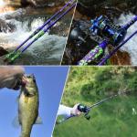 Sougayilang Inshore Saltwater Fishing Rods, 7-Foot Casting Rods with EVA Handles, Stainless Steel Guides with Ceramic Rings, Fighting Butt