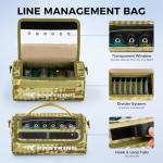 KastKing BaitSpace Line Management Bag, Fishing Line Storage Bag with Water Resistant Nylon, Clear View Window, Removable Divider for Up to 10 Spools, Tangle-free Leader Line Holder